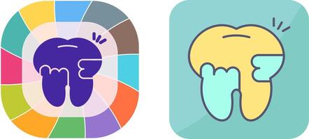 Toothache And Plaque Icon Design vector