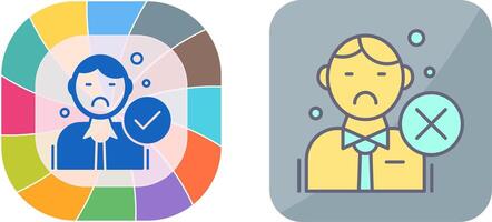 Rejected Icon Design vector
