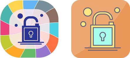 Open Lock Icon Design vector