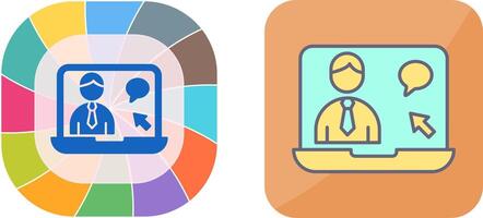 Online Interview Icon Design vector