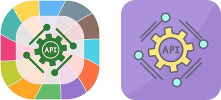 Api Icon Design vector