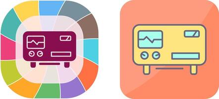 Oscillscope Icon Design vector