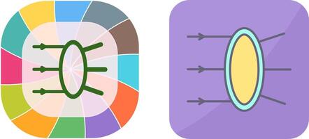 Refraction Icon Design vector