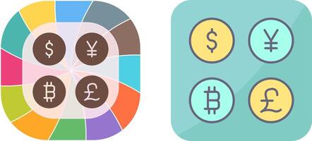 Currency Symbols Icon Design vector