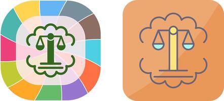 Justice Scale Icon Design vector