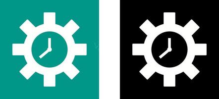 Unique Time Optimization Icon Design vector