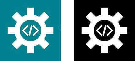 Unique Code Optimization Icon Design vector