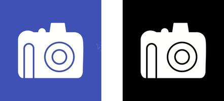 Unique DSLR Camera Icon Design vector