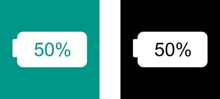 Unique Half Battery Icon Design vector