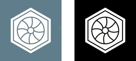 Unique Hexagonal Diaphram Icon Design vector
