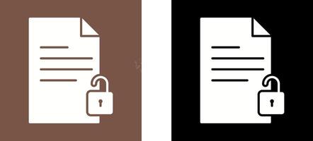 Unlock Documents Icon Design vector