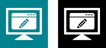 Edit Webpage Icon Design vector