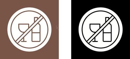 No Drinking Icon Design vector