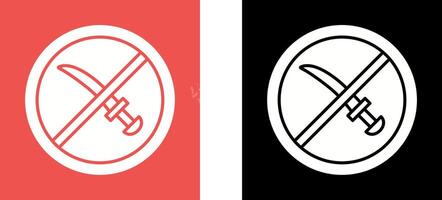 No Weapons Icon Design vector