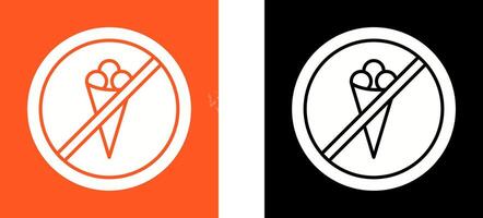 No Icecream Icon Design vector