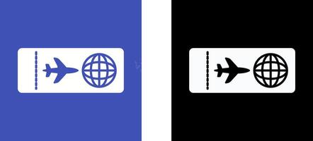 Plane Tickets Icon Design vector