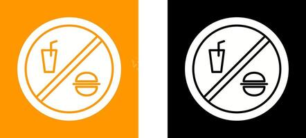 No Food or Drinks Icon Design vector