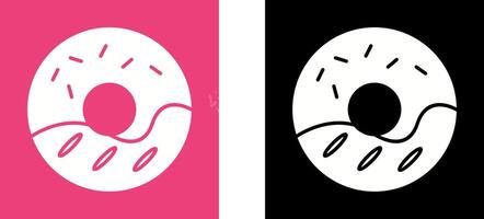 Cream Doughnut Icon Design vector