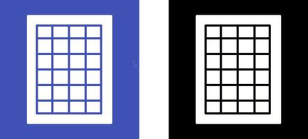 Table of Rates Icon Design vector