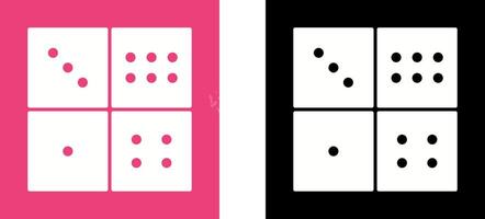 Domino Game Icon Design vector