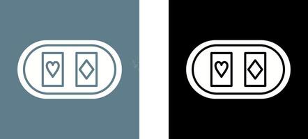 tarjetas mesa icono diseño vector
