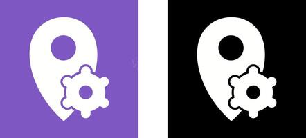 Location Settings Icon Design vector