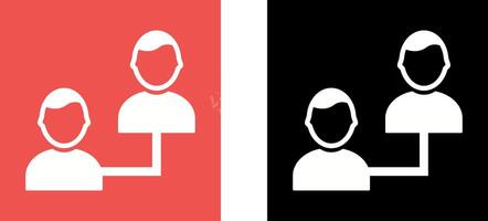 Unique Connected Profiles Icon Design vector