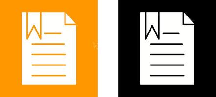 Unique Bookmarked Document Icon Design vector