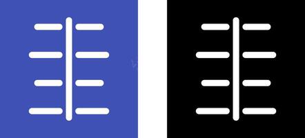 Unique Center Align Icon Design vector