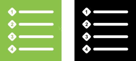 Unique Numbered list Icon Design vector