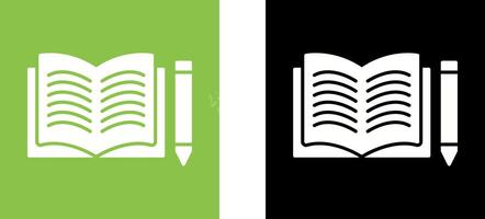 Unique Pencil and Book Icon Design vector