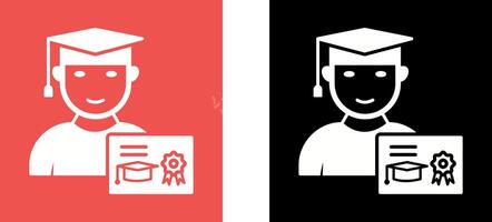 Unique Receiving Degree Icon Design vector