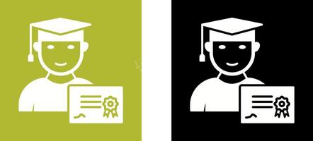 Unique Receiving Diploma Icon Design vector