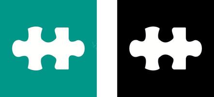 Unique Puzzle Piece Icon Design vector