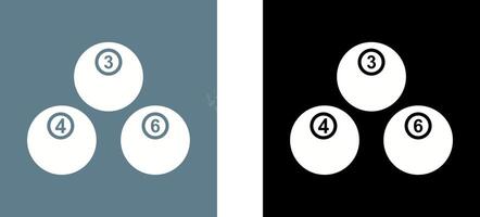 Unique Snooker Balls Icon Design vector