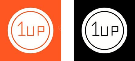 Unique 1UP Icon Design vector