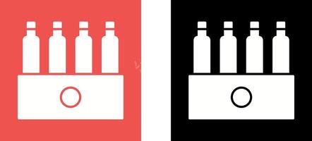 Unique Pack of Beers Icon Design vector