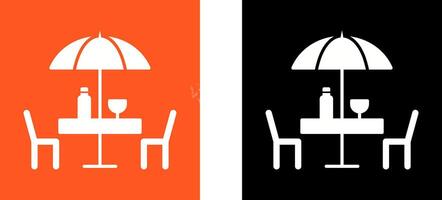 Unique Cafe Table Icon Design vector