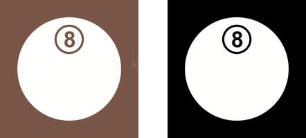 Unique Eight Ball Icon Design vector