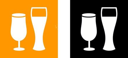 Unique Beer Glasses Icon Design vector