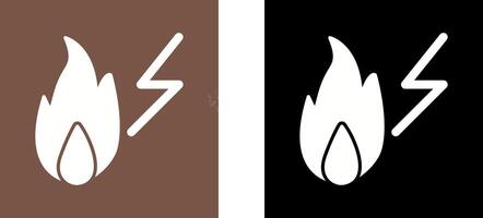 Unique Electricity Fire Icon Design vector