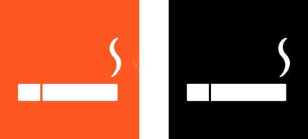 Unique Lit Cigarette Icon Design vector