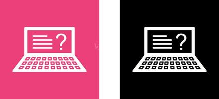 Unique Online Exam Icon Design vector