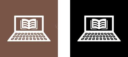 Unique Online Books Icon Design vector