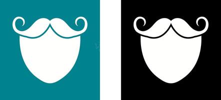 barba y Bigote icono diseño vector