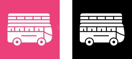 Double Bus Icon Design vector