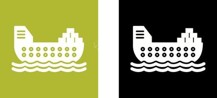 Cargo Ship Icon Design vector