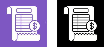 Bill Icon Design vector