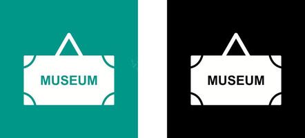 museo etiqueta icono diseño vector