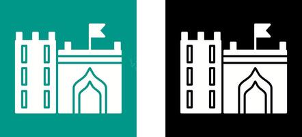 Castle with Flag Icon Design vector